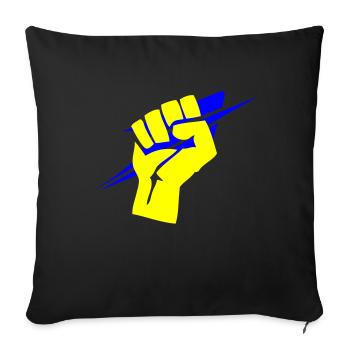 Non à la privatisation de la poste - Housse de coussin décorative 45 x 45 cm - noir - Devant