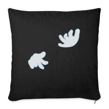 guitare aérienne / air guitar (2c) - Housse de coussin décorative 45 x 45 cm - noir - Devant