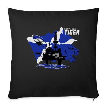 Oil Rig Oil Field North Sea Tiger Aberdeen - Sofa pillowcase 17,3'' x 17,3'' (45 x 45 cm) - black - Front