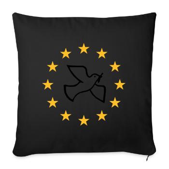Peace dove in stars - Sofa pillowcase 17,3'' x 17,3'' (45 x 45 cm) - black - Front