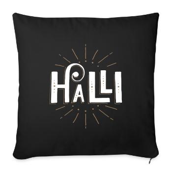 HALLI | Halli Galli | Party Duo | Partnerlook - Sofakissenbezug 45 x 45 cm - Schwarz - Vorne