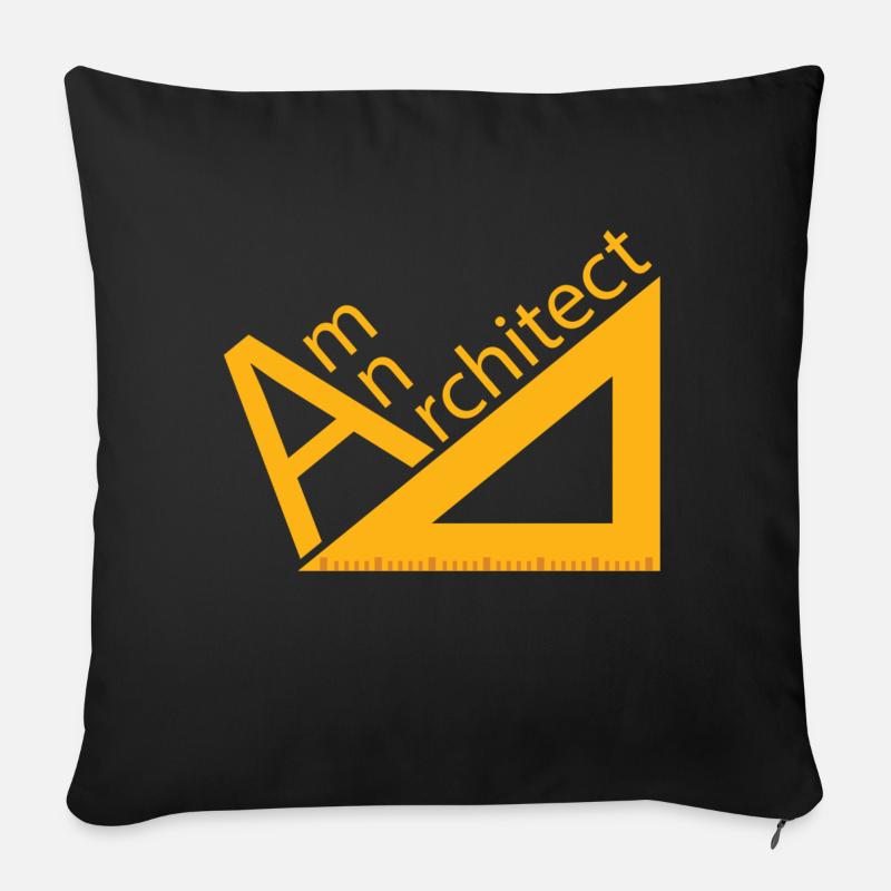 Architekt / Architektur: Am An Architect - Sofakissenbezug 45 x 45 cm - Schwarz