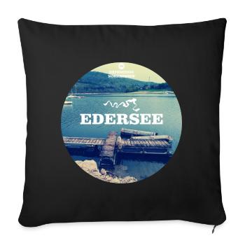 EXPEDITION NORDHESSEN- EDERSEE - Sofakissenbezug 45 x 45 cm - Schwarz - Vorne