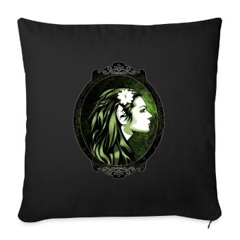 Mystische Elfe - Sofakissenbezug 45 x 45 cm - Schwarz - Vorne