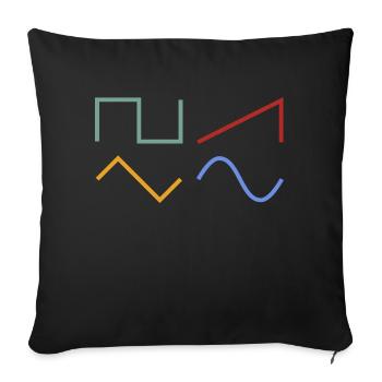 WAVEFORMS - Sofakissenbezug 45 x 45 cm - Schwarz - Vorne