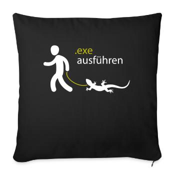.exe ausführen ADMIN - Sofakissenbezug 45 x 45 cm - Schwarz - Vorne