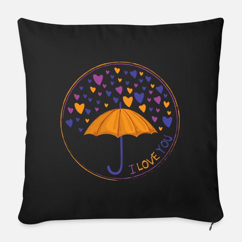 JE VOUS AIME - Housse de coussin décorative 45 x 45 cm - noir