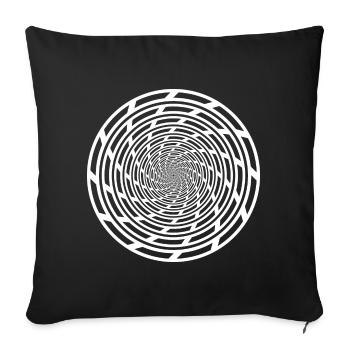 Tekno 23 Spirale - Sofakissenbezug 45 x 45 cm - Schwarz - Vorne