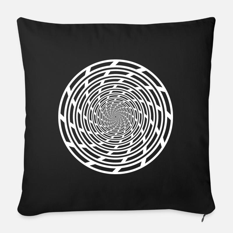 Tekno 23 Spiral - Housse de coussin décorative 45 x 45 cm - noir