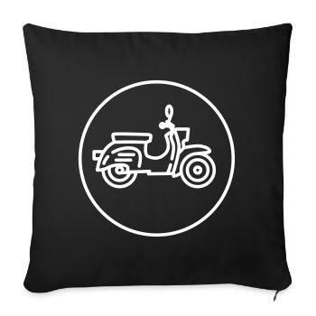 Moped Schwalbe - Sofakissenbezug 45 x 45 cm - Schwarz - Vorne
