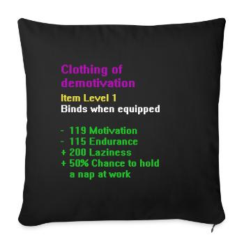 Clothing of demotivation - Sofakissenbezug 45 x 45 cm - Schwarz - Vorne
