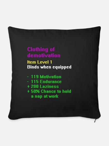 Clothing of demotivation - Sofakissenbezug 45 x 45 cm - Schwarz