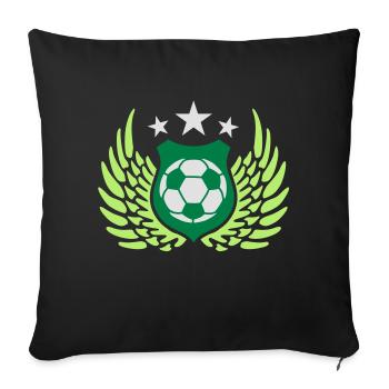 fussball_k_3c - Sofa pillowcase 17,3'' x 17,3'' (45 x 45 cm) - black - Front
