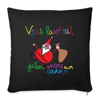 Vous lavé vu ? - Housse de coussin décorative 45 x 45 cm - noir - Devant