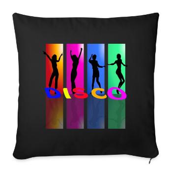 Disco Musik Geschenk Tanzen Tänzer Discjockey DJ - Sofakissenbezug 45 x 45 cm - Schwarz - Vorne