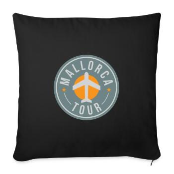 Mallorca Tour Flugzeug Geschenk Party Abflug Reise - Sofakissenbezug 45 x 45 cm - Schwarz - Vorne