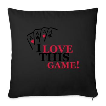 I love this game - Housse de coussin décorative 45 x 45 cm - noir - Devant