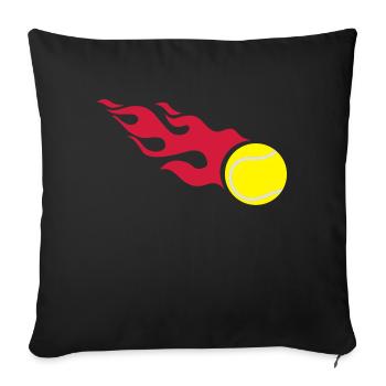 tennis_fire_f3 - Sofa pillowcase 17,3'' x 17,3'' (45 x 45 cm) - black - Front