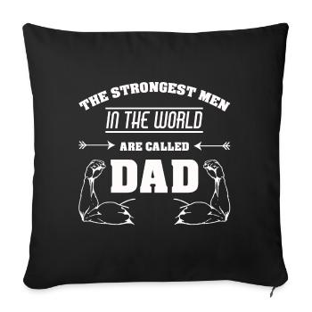 PLUS FORT HOMME PAPA FORT HOMME PAPA PÈRE - Housse de coussin décorative 45 x 45 cm - noir - Devant
