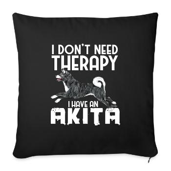 Akita Therapy III - Sofa pillowcase 17,3'' x 17,3'' (45 x 45 cm) - black - Front
