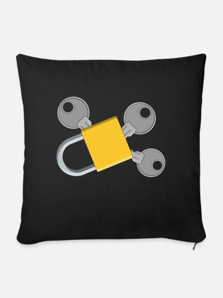Schlüssel Chaos - Sofakissenbezug 45 x 45 cm - Schwarz