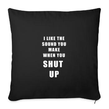 Taire les énonciations Prowrite Tenir l'idée de cadeau - Housse de coussin décorative 45 x 45 cm - noir - Devant