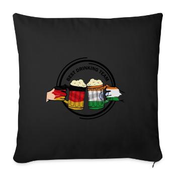 Beer Friends India Gift - Sofa pillowcase 17,3'' x 17,3'' (45 x 45 cm) - black - Front