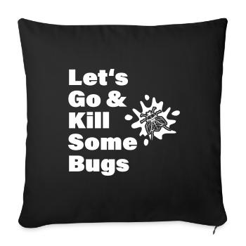 Motorcycle Motorcyclist Biker Insect - Sofa pillowcase 17,3'' x 17,3'' (45 x 45 cm) - black - Front