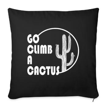Funny énonciations drôles Cactus - Housse de coussin décorative 45 x 45 cm - noir - Devant