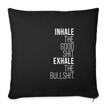 yoga - Housse de coussin décorative 45 x 45 cm - noir - Devant
