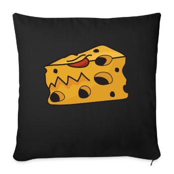 Monstre au fromage - Housse de coussin décorative 45 x 45 cm - noir - Devant