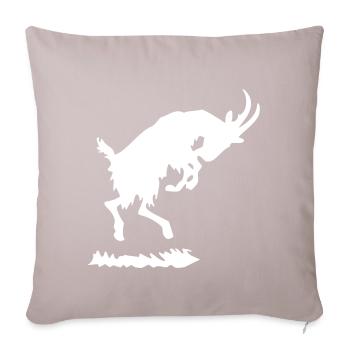 Springender Ziegenbock - Sofakissenbezug 45 x 45 cm - helles Taupe - Vorne