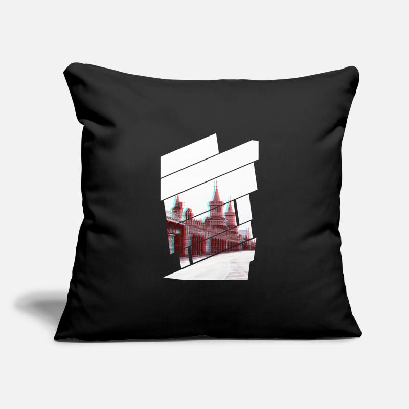 Berlin Oberbaumbrücke Glitch Sofa pillowcase 17,3'' x 17,3'' (45 x 45 cm)