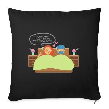 anesthetist - Sofa pillowcase 17,3'' x 17,3'' (45 x 45 cm) - black - Front