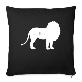Strong as a lion - The of Orbis - Sofa pillowcase 17,3'' x 17,3'' (45 x 45 cm) - black - Front