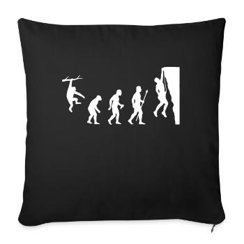 Klettern Evolution Shirt - Sofakissenbezug 45 x 45 cm - Schwarz - Vorne