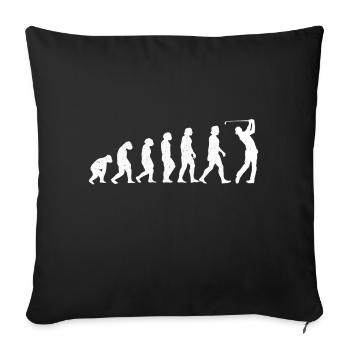 Golf Golfer Golf Course Golfers Evolution - Sofa pillowcase 17,3'' x 17,3'' (45 x 45 cm) - black - Front
