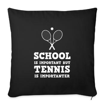 Tennis Tennis Tennis - Housse de coussin décorative 45 x 45 cm - noir - Devant