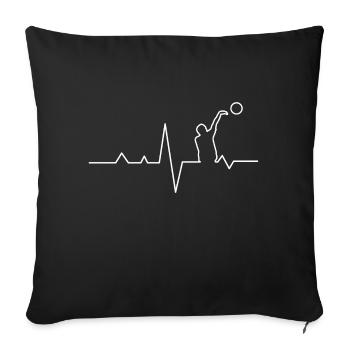 Équipe de basket-ball basketball basketball - Housse de coussin décorative 45 x 45 cm - noir - Devant