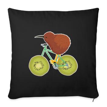 kiwi - Sofa pillowcase 17,3'' x 17,3'' (45 x 45 cm) - black - Front