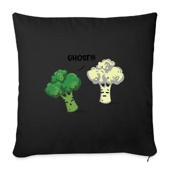 Geist! Brokkoli Blumenkohl Gemüse witzig Geschenk - Sofakissenbezug 45 x 45 cm - Schwarz - Vorne