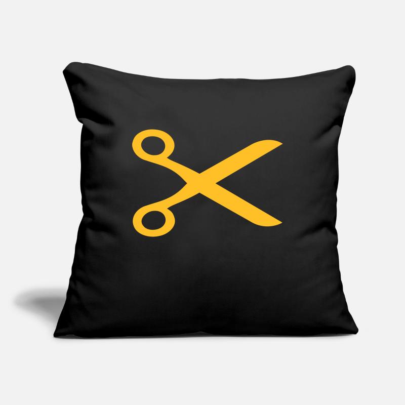 Ciseaux de coiffeur Housse de coussin décorative 45 x 45 cm