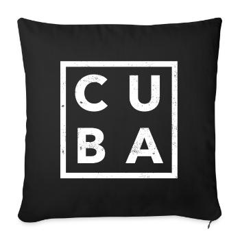 Cuba - Sofa pillowcase 17,3'' x 17,3'' (45 x 45 cm) - black - Front