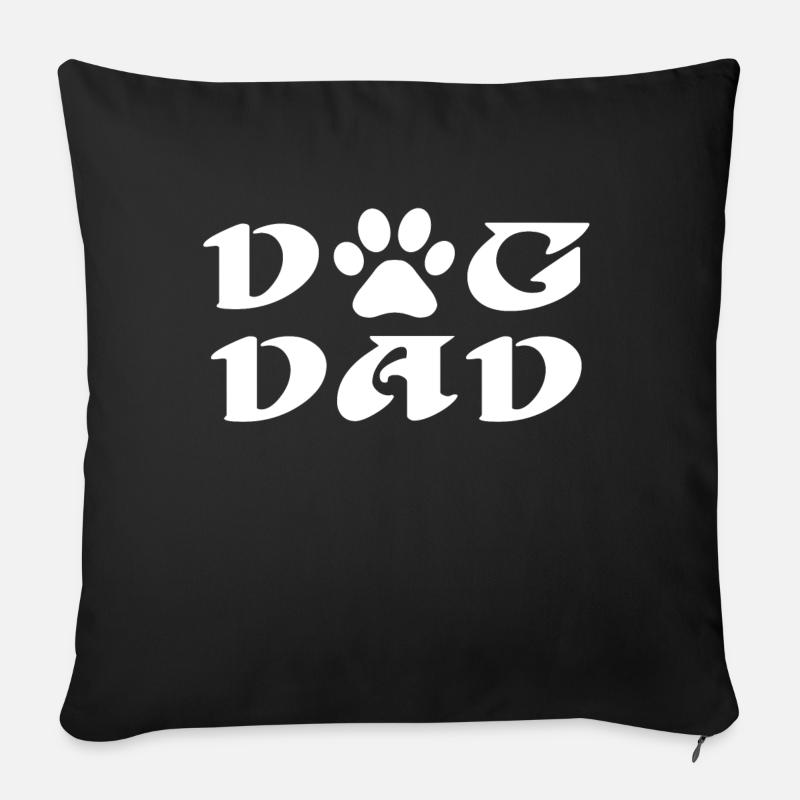 Dog Dad - Sofakissenbezug 45 x 45 cm - Schwarz