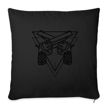 Revolver pistolet gangster Escobar Boss Cartel Pin - Housse de coussin décorative 45 x 45 cm - noir - Devant