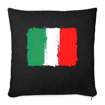 Italy national flag - Sofa pillowcase 17,3'' x 17,3'' (45 x 45 cm) - black - Front