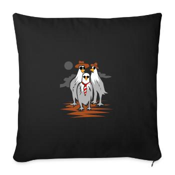 Aigle oiseaux boyband cadeau cool swag - Housse de coussin décorative 45 x 45 cm - noir - Devant