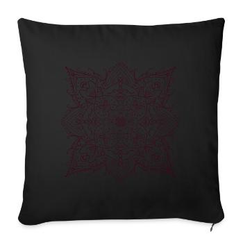 mandala - Sofa pillowcase 17,3'' x 17,3'' (45 x 45 cm) - black - Front