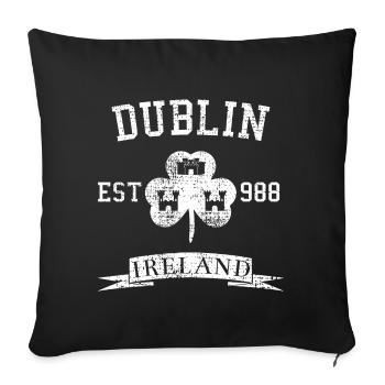 Dublin - Sofakissenbezug 45 x 45 cm - Schwarz - Vorne
