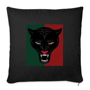 Jaguar black panther gift idea - Sofa pillowcase 17,3'' x 17,3'' (45 x 45 cm) - black - Front